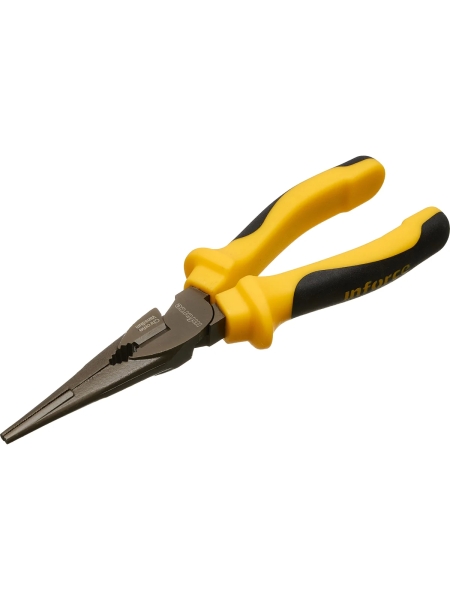 Никелированные длинногубцы Inforce 200мм 06-18-47