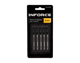 Пилки по дереву для лобзика 5 шт. Inforce 12-23-05