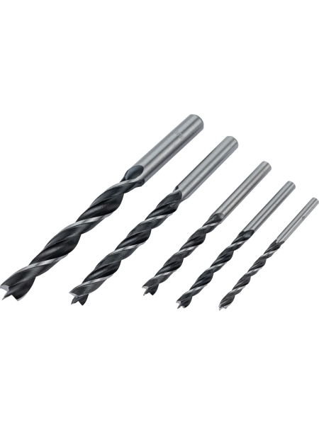 Набор сверл по дереву 5 шт (4,5,6,8,10мм) Inforce 11-01-401-5