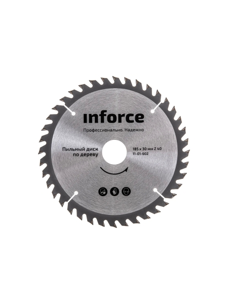 Диск пильный по дереву (185х30х1,4 мм; 40Z) Inforce 11-01-602