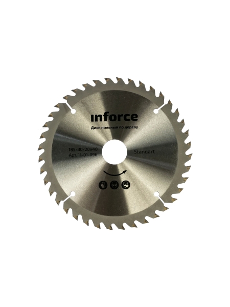 Диск пильный по дереву (185х30/20 мм; 40 зубьев) Inforce 11-01-096