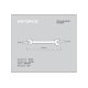 Рожковый ключ 19x22мм Inforce, Сталь Cr-V, профессиональный, 06-05-64