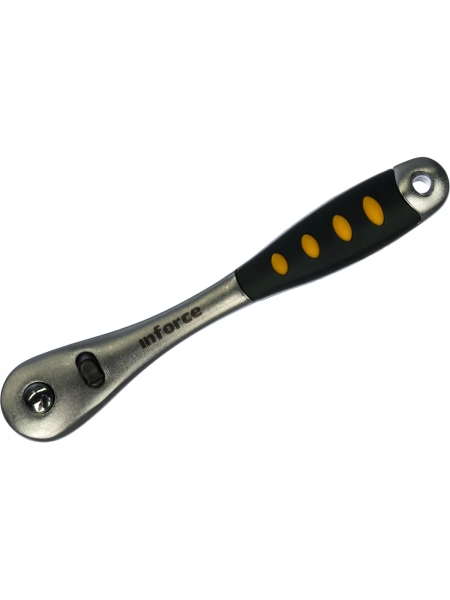 Трещотка 1/4" Inforce DR, Количество зубьев 72 шт, Сталь Cr-V, Длина 130мм, Профессиональная, 06-05-48
