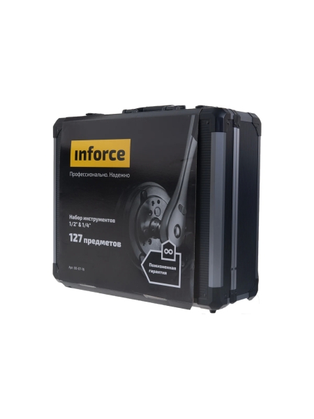 Набор инструментов Inforce 127 предметов 1/2 дюйма и 1/4 дюйма 06-07-16