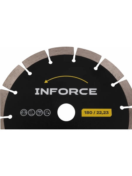 Диск алмазный отрезной по бетону 180x22,23 Inforce 11-01-5102
