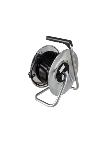 Силовой удлинитель на металлической катушке Inforce К4-Е-30 30 м 4 розетки с з/к 40130