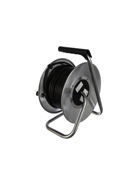 Силовой удлинитель на металлической катушке Inforce К4-Е-30 30 м 4 розетки с з/к 40130