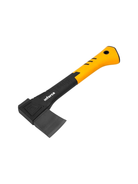 Универсальный топор с точилкой в кофре Inforce 440 гр 06-12-023