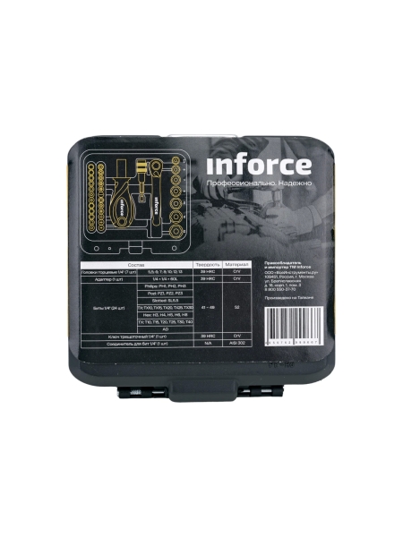 Набор инструментов Inforce 34 предмета 1/4 06-07-23