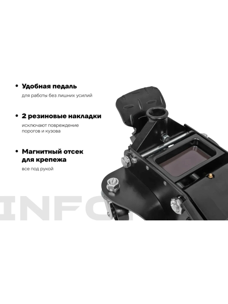Низкопрофильный подкатной гидравлический домкрат Inforce 3 тонны, высота подхвата 75мм, высота подъема 505мм 08-08-75