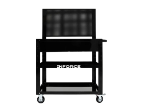 Инструментальная тележка Inforce 3 полки с панелью и ящиками, габариты без упаковки 950х486х1360мм, 06-01-19