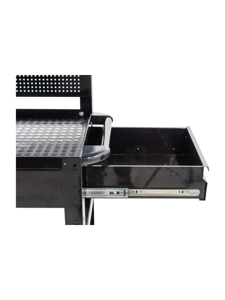 Инструментальная тележка Inforce 3 полки с панелью и ящиками, габариты без упаковки 950х486х1360мм, 06-01-19