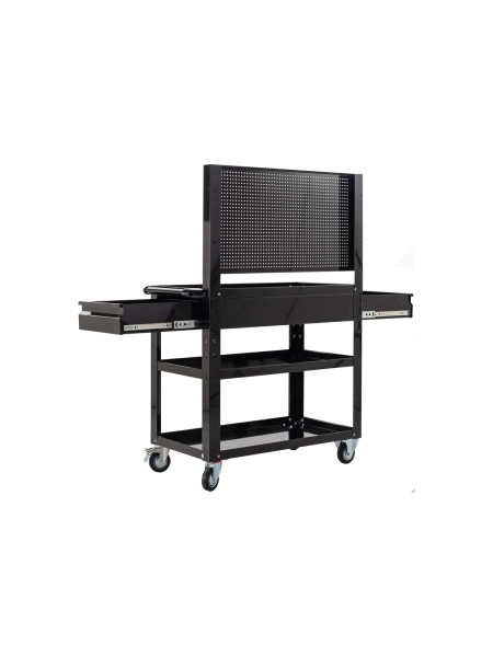 Инструментальная тележка Inforce 3 полки с панелью и ящиками, габариты без упаковки 950х486х1360мм, 06-01-19