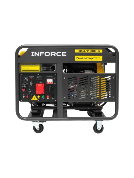 Дизельный трехфазный генератор Inforce (11 кВт; эл.стартер; колёса; подогрев) IDGL 11000-3