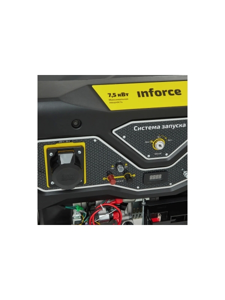 Бензиновый генератор (7,5 кВт; эл.стартер; ATS, колёса и ручки) Inforce GL 7500 04-03-17