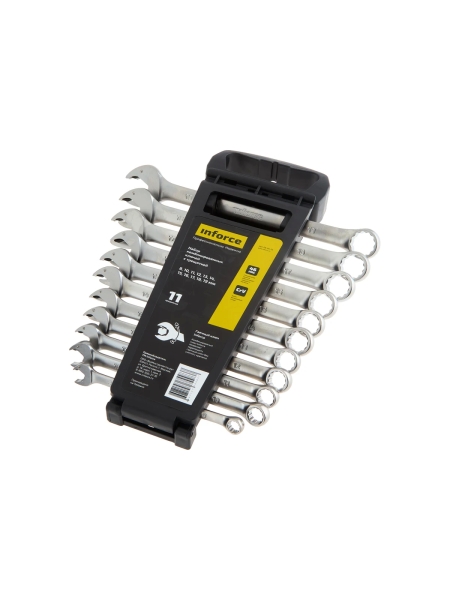 Набор комбинированных ключей 11 предметов Inforce, 06-05-55