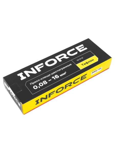 Пресс-клещи Inforce шестигранные 0,08 - 16 мм2 тефлон 06-19-18