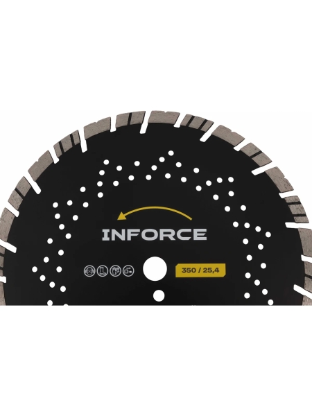 Диск алмазный отрезной 350x25.4мм по железобетону Inforce 11-01-5104