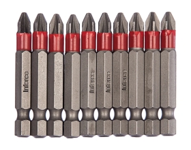 Бита (10 шт; Pz2; 50 мм) для шуруповерта Inforce 11-01-169