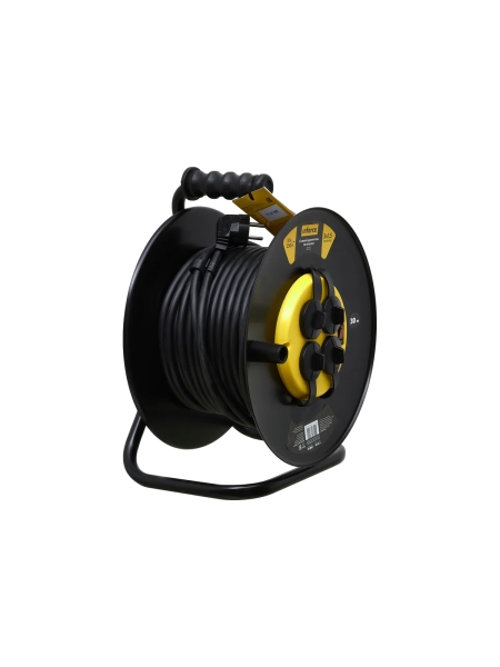 Силовой удлинитель на катушке Inforce 4 гнезда, с/з КГт 3х1,5 16A 30м IP44 GRANITE ZG 09-15-01