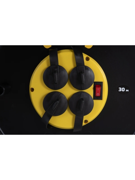 Силовой удлинитель на катушке Inforce 4 гнезда, с/з КГт 3х1,5 16A 30м IP44 GRANITE ZG 09-15-01