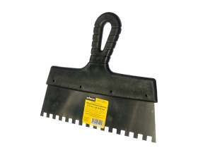 Зубчатый шпатель Inforce 250 мм зуб 8х8 мм с пластиковой ручкой 020605-080-250