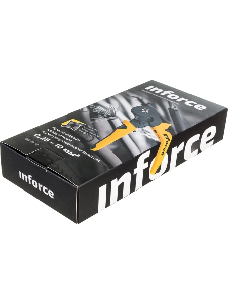 Квадратные пресс-клещи Inforce с регулировочным винтом, 0.25-10 мм2 06-19-12