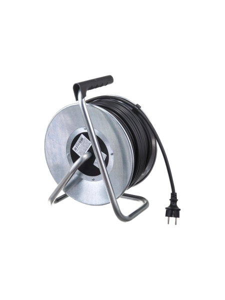 Силовой удлинитель на металлической катушке Inforce К4-Е-50 50 м 4 розетки с з/к 44150