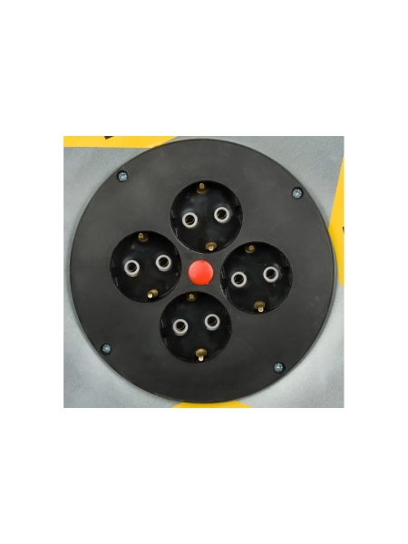 Силовой удлинитель на металлической катушке Inforce К4-Е-50 50 м 4 розетки с з/к 44150