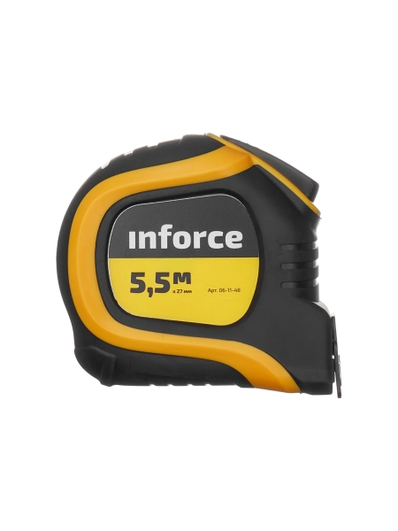 Измерительная рулетка с нейлоновым ярким покрытием и магнитным зацепом 5.5x27мм Inforce 06-11-48