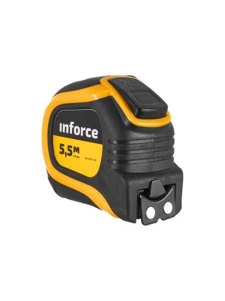 Измерительная рулетка с нейлоновым ярким покрытием и магнитным зацепом 5.5x27мм Inforce 06-11-48