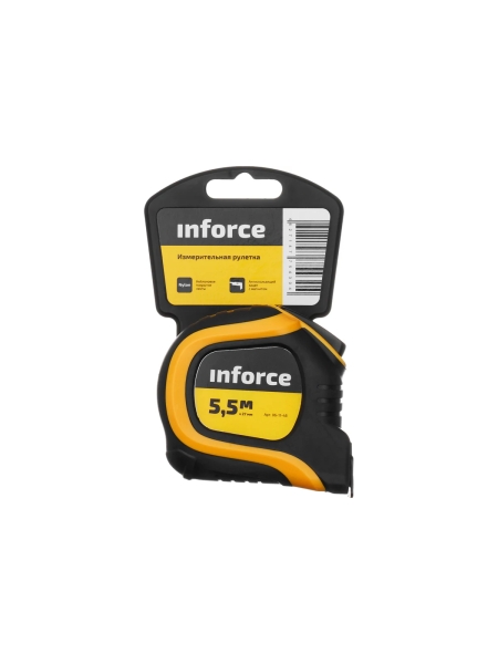 Измерительная рулетка с нейлоновым ярким покрытием и магнитным зацепом 5.5x27мм Inforce 06-11-48