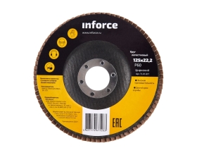Круг лепестковый (125x22.2 мм; P60; цирконий) Inforce 11-01-617