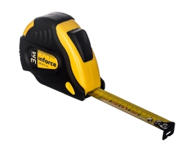 Рулетка 3x16мм, обрезиненная с автостопом Inforce GW 06-11-22