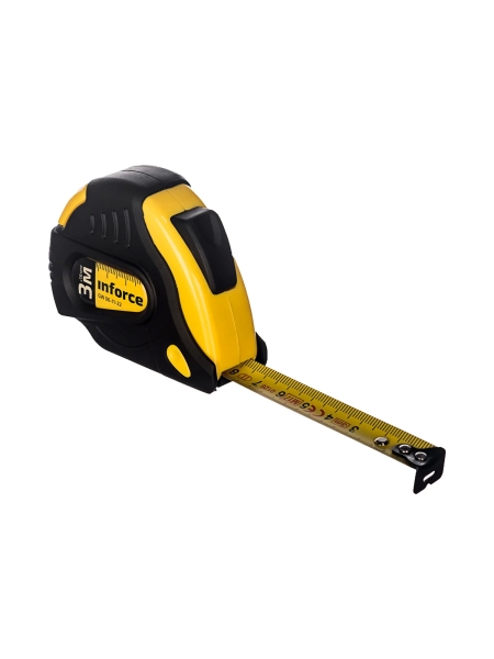 Рулетка 3x16мм, обрезиненная с автостопом Inforce GW 06-11-22