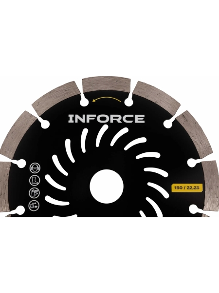 Диск алмазный отрезной по железобетону 150x22,23 x2.3мм Inforce 11-01-5101