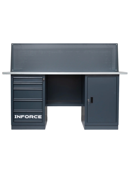 Верстак с драйвером, тумбой и экраном Inforce 1800х686х1350 05-01-019