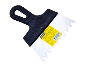 Зубчатый шпатель Inforce 150 мм зуб 8х8 мм с пластиковой ручкой 020605-080-150