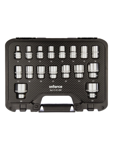 Набор торцевых безударных головок Inforce (1/2"; 8-32 мм) 11-01-260
