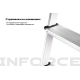 Inforce алюминиевая стремянка с алюминиевым лотком 7 ступеней СП-01-07