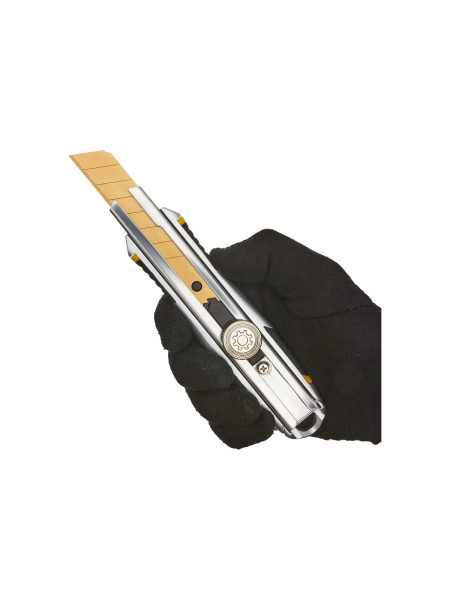 Строительный нож Inforce в металлическом корпусе 18 мм, с винтовым зажимом 06-02-12