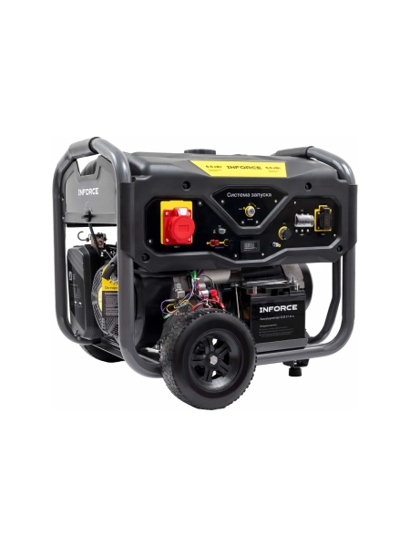 Бензиновый трехфазный генератор Inforce (6,5 кВт; эл.стартер; ATS; колёса и ручки) GL 6500E-3