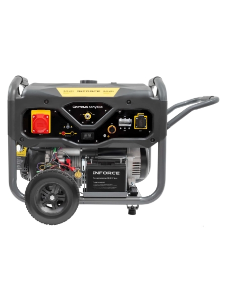 Бензиновый трехфазный генератор Inforce (6,5 кВт; эл.стартер; ATS; колёса и ручки) GL 6500E-3
