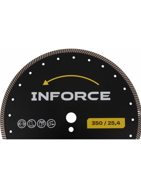 Диск алмазный отрезной 350x25.4мм по железобетону Inforce 11-01-5105