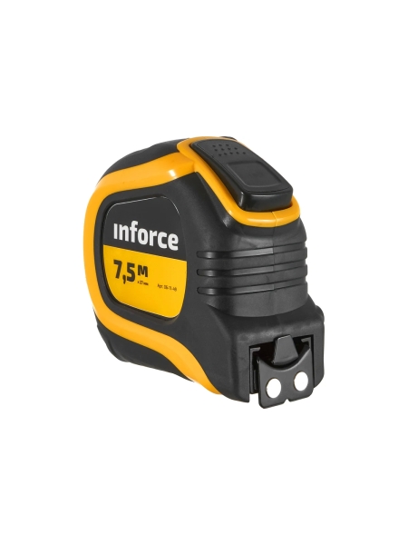 Измерительная рулетка с нейлоновым ярким покрытием и магнитным зацепом 7.5x27мм Inforce 06-11-49