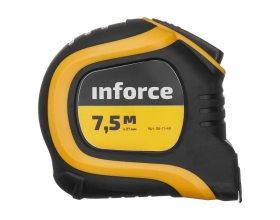Измерительная рулетка с нейлоновым ярким покрытием и магнитным зацепом 7.5x27мм Inforce 06-11-49