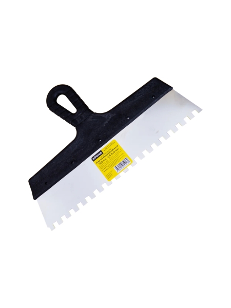 Зубчатый шпатель Inforce 300 мм зуб 8х8 мм с пластиковой ручкой 020605-080-300