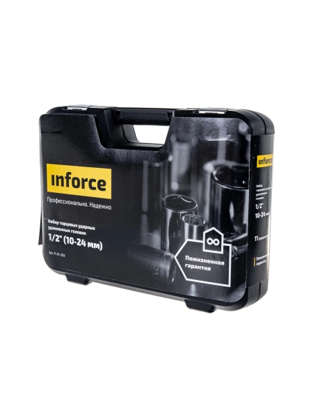 Набор торцевых ударных удлиненных головок Inforce (1/2"; 10-24 мм) 11-01-263