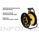 Силовой удлинитель на катушке Inforce 4 гнезда, с/з ПВС 3х1,5 16A 50м IP44 GRANITE ZG 09-15-06