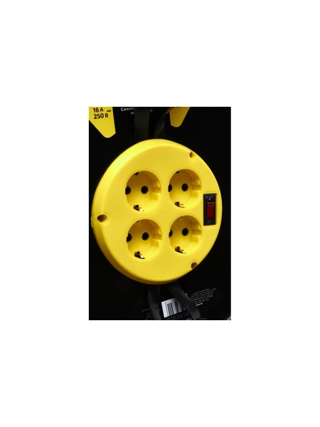 Силовой удлинитель на катушке Inforce 4 гнезда, с/з ПВС 3х1,5 16A 50м IP44 GRANITE ZG 09-15-06